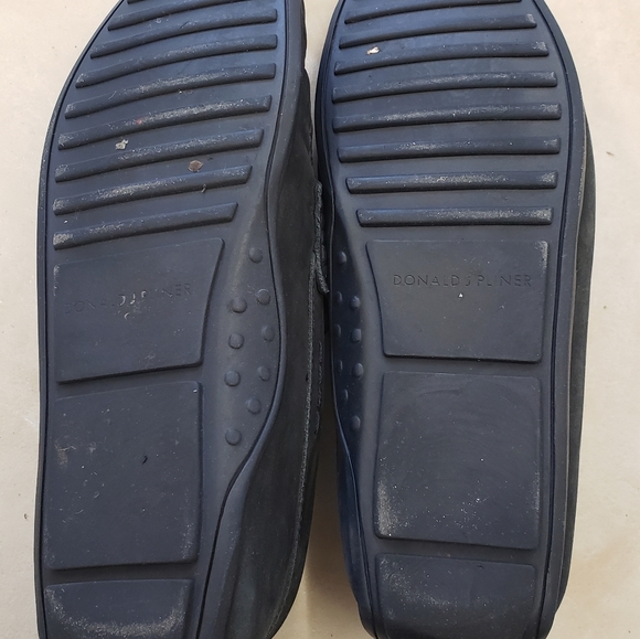 Donald J pliner men's size 8 blue suede slip-on loafers shoes - Picture 3 of 4